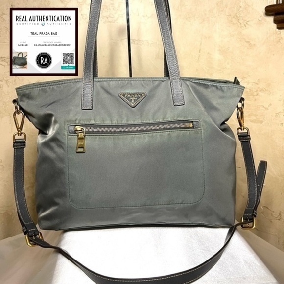 Prada Handbags - RARE Excellent condition. AUTHENTIC Prada Tessuto Vela Tote.Color: Olive